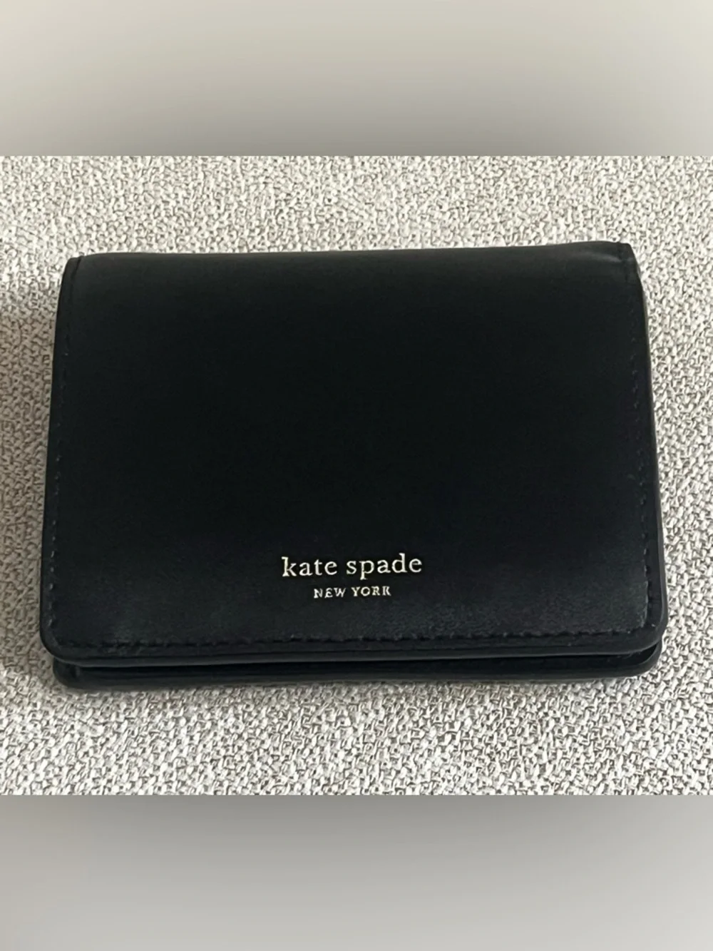Kate Spade Black Leather Compact Wallet